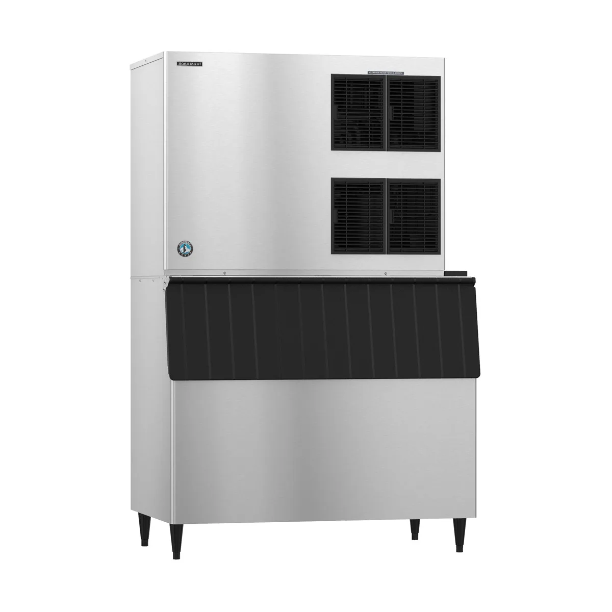 Hoshizaki KM-1900SAJ/B-800SF Air Cooled Crescent 1875 lb Ice Machine with Bin, 800 lb Storage