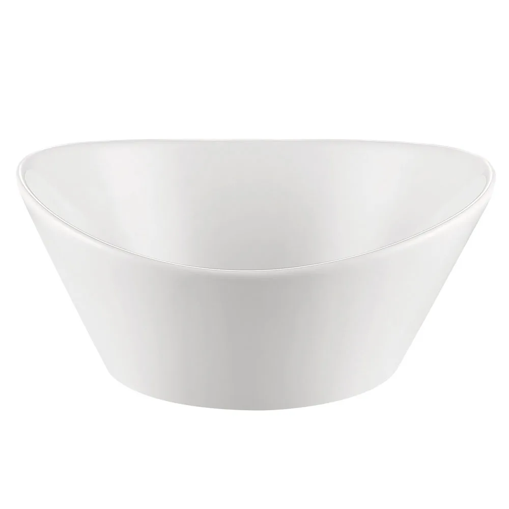CAC China RCN-CB8 Specialty Bowl, 42 Oz., 8-1/4" x 7-1/2" x 3-1/2" H, Oval Porcelain White - Dozen