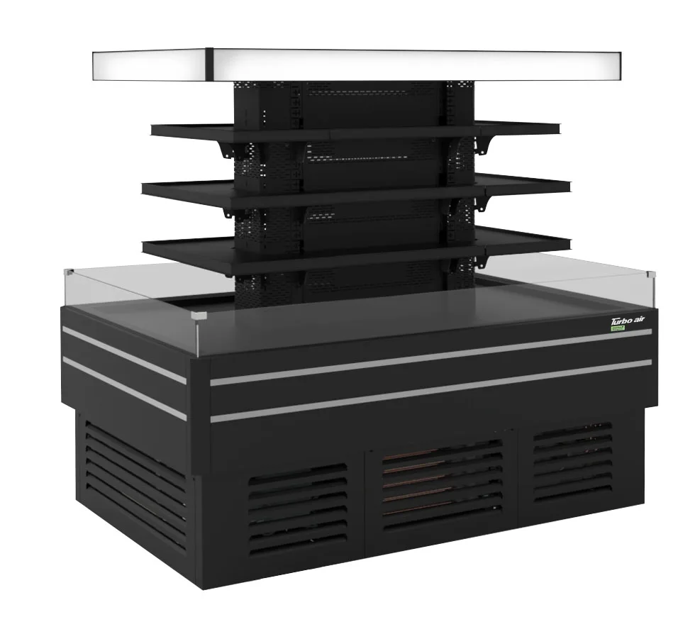 Turbo Air TIOM-24CSCB-N 72" Island Display Self-Serve Refrigerated Merchandiser in Black