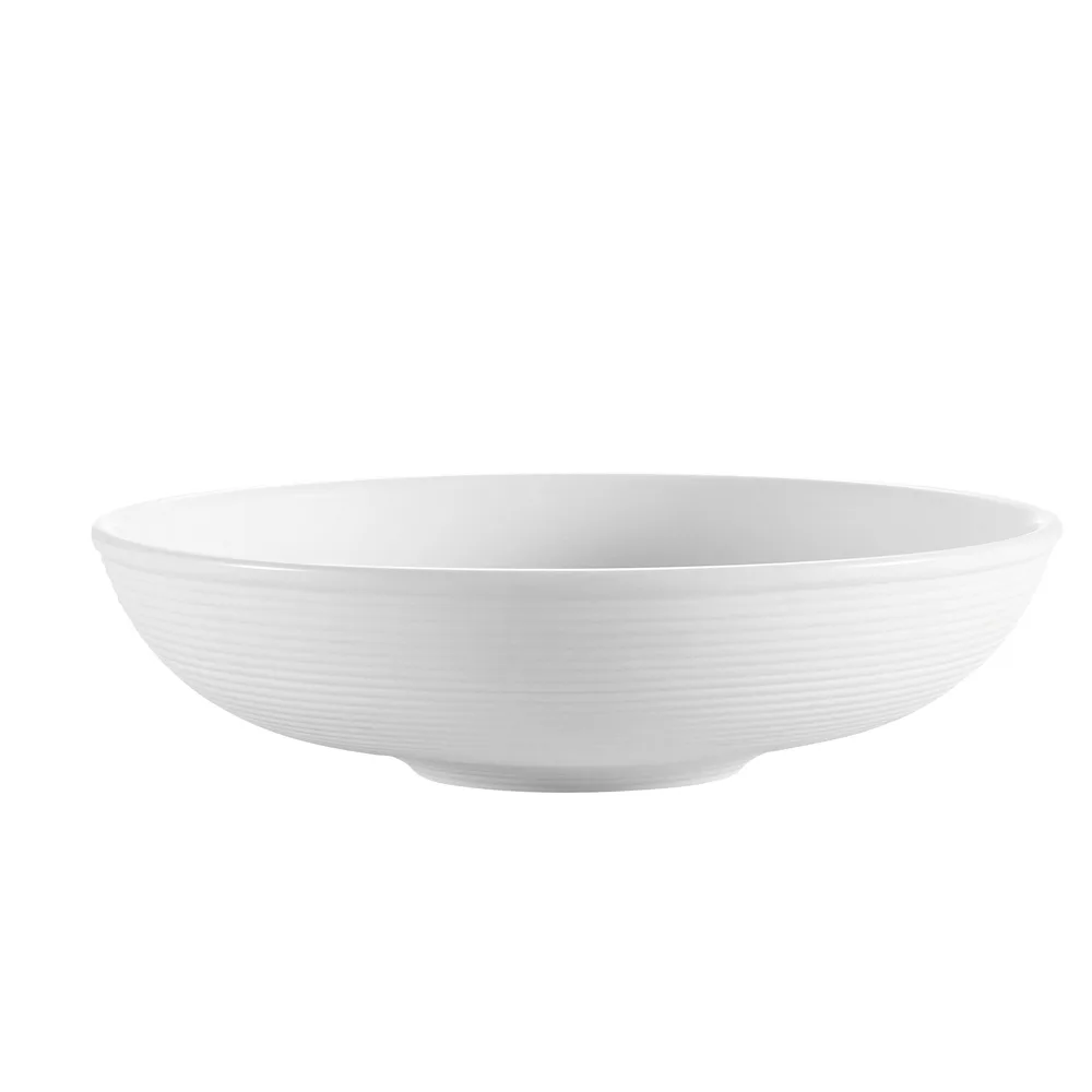 CAC China TST-82 Salad Bowl – 38 oz, 9-1/2" Dia x 2-1/2" H, Round Porcelain Super White – Dozen