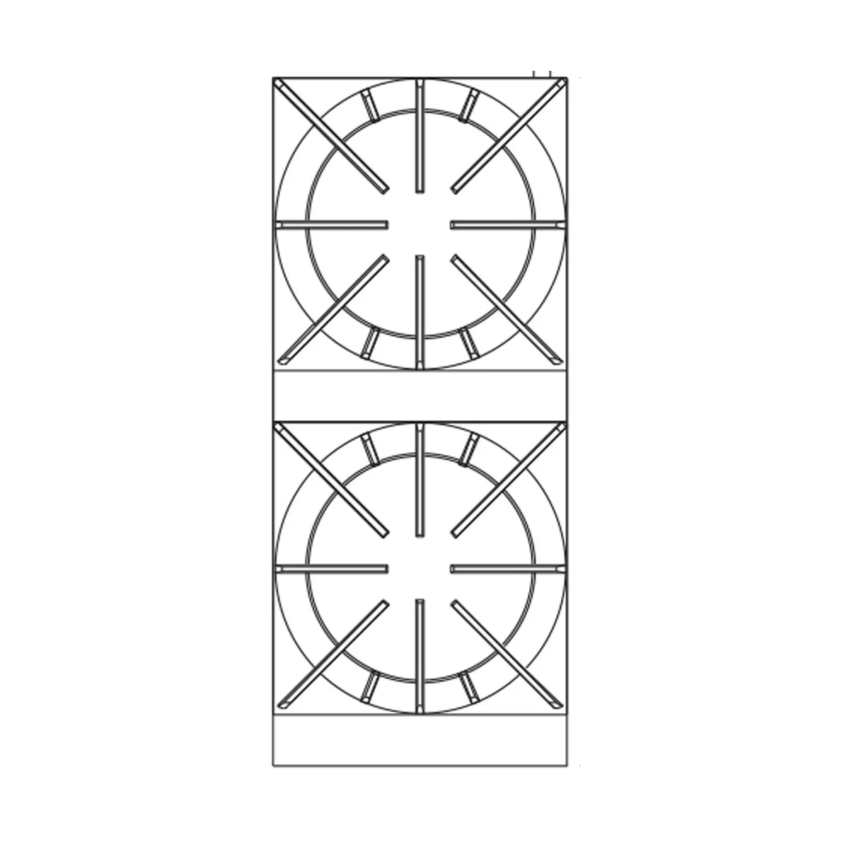 Imperial ISPA-18-2 18" Gas Stock Pot Range w/ (2) Three Ring Burners, Manual Controls, 180.000 BTU
