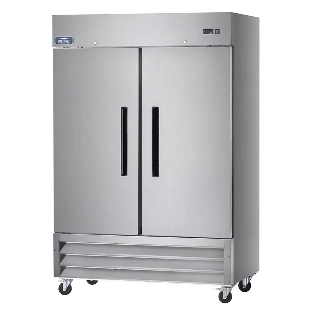 Arctic Air AR49 54" 2-Section Reach-In Refrigerator w/ 2 Solid Door, Bottom Mounted, Stainless Steel, 49 cu. ft.
