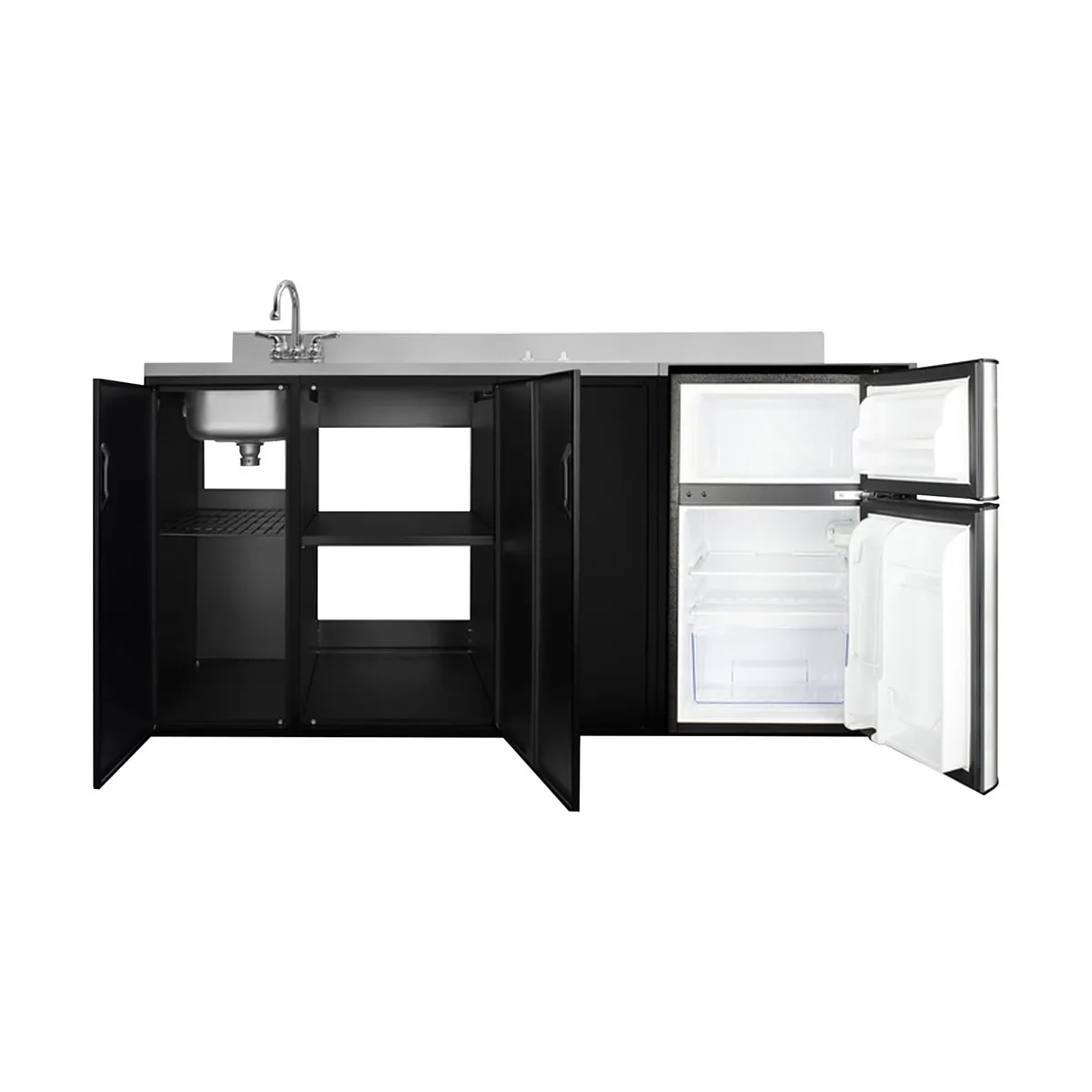 Summit CK72ADASINKL All-In-One Kitchenette, 71.75"W X 23.75"D X 34"H