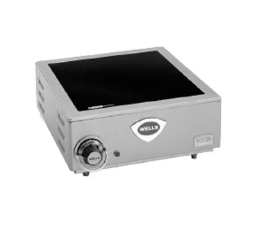 Wells HC-125 15" Electric Countertop Hotplate w/ (1) Burner, Ceramic Glass Surface, Infinite Controls, 208/240v