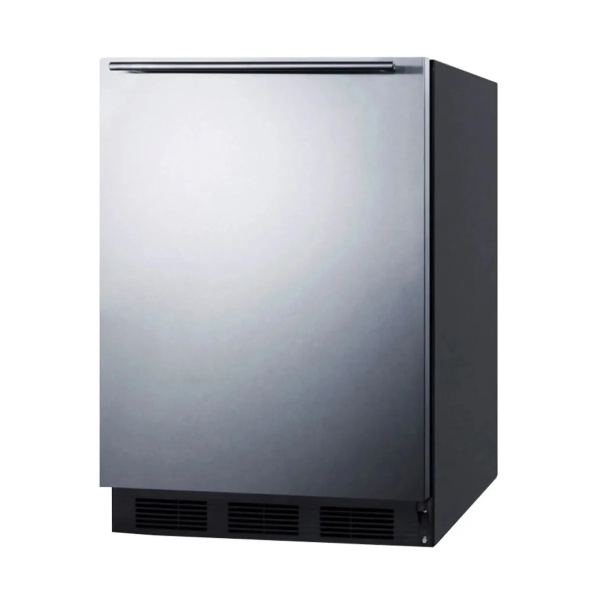 Summit FF7BKSSHHADA 24" Freestanding Undercounter Refrigerator in Black, Stainless Steel Door, ADA Compliant, 5.5 cu ft