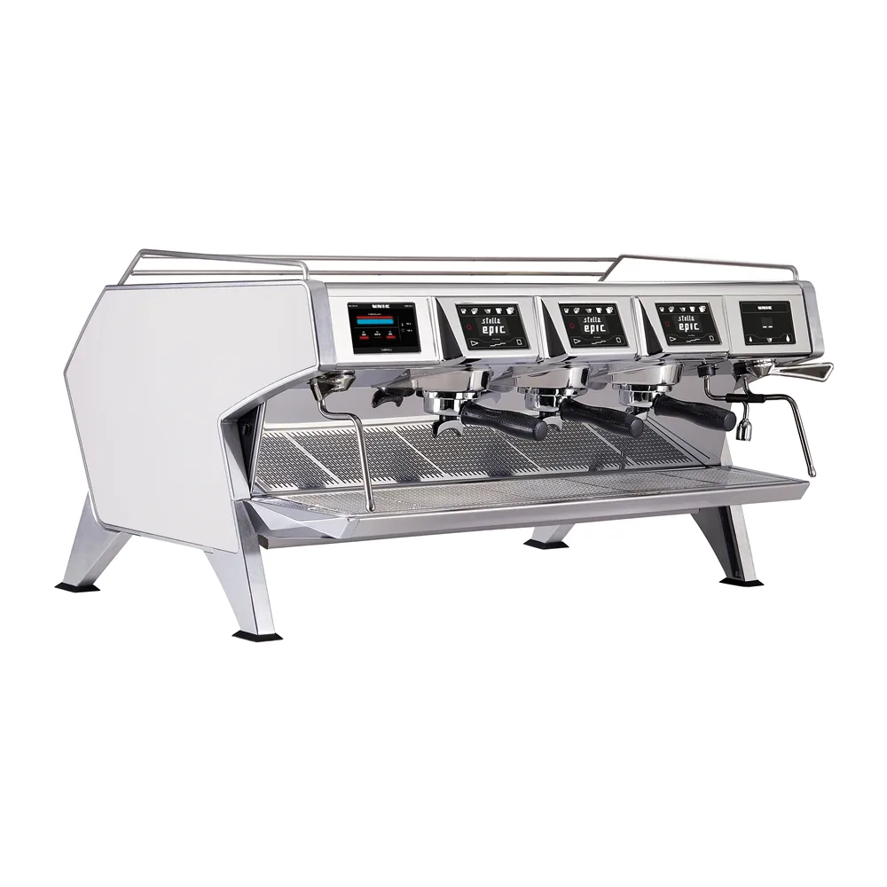 GRINDMASTER Beverage EPIC 3 WHITE Espresso Cappuccino Machine - 3 Groups / Automatic