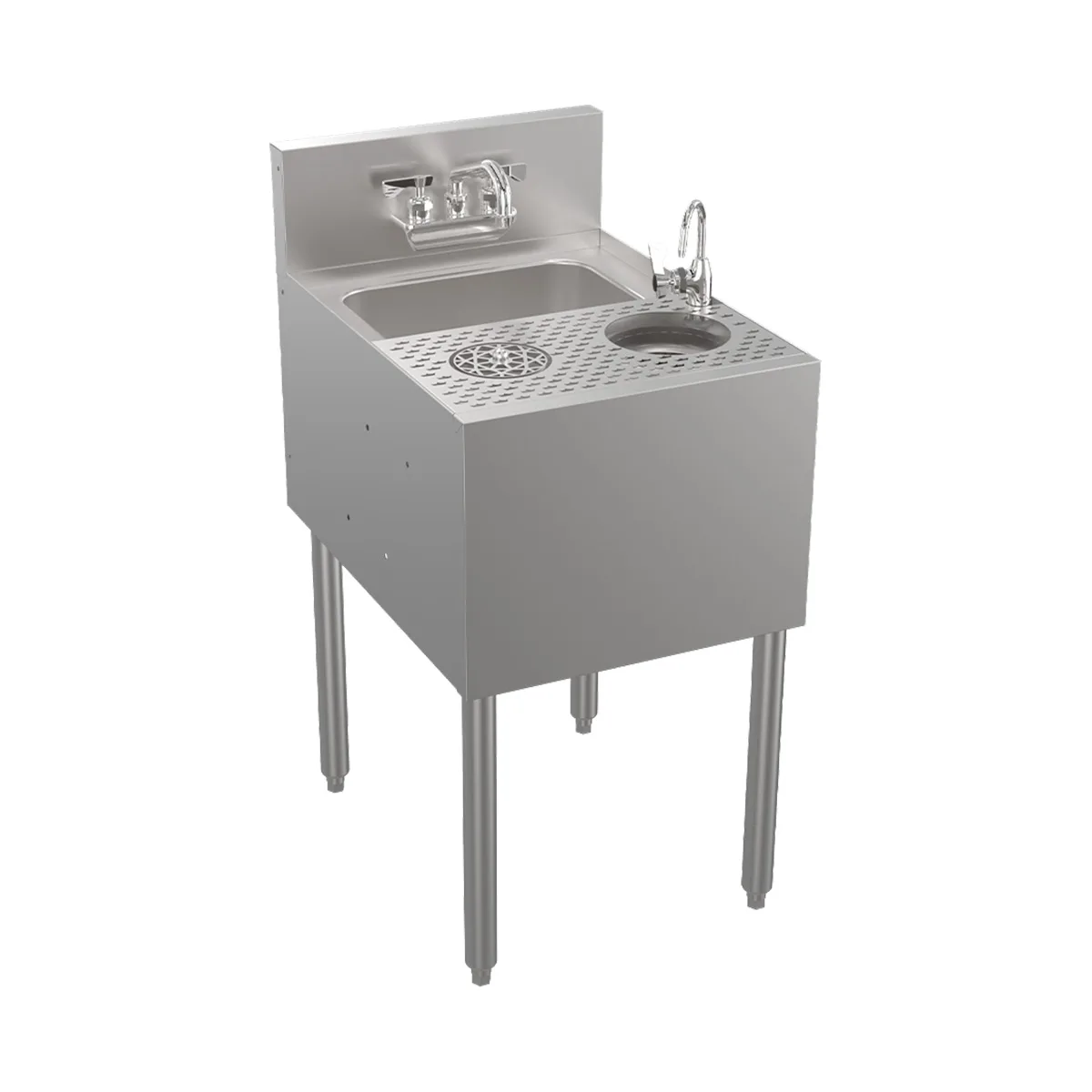 Krowne KR24-MS18 18" Underbar Sink Units, 1 Compartment without Drainboard