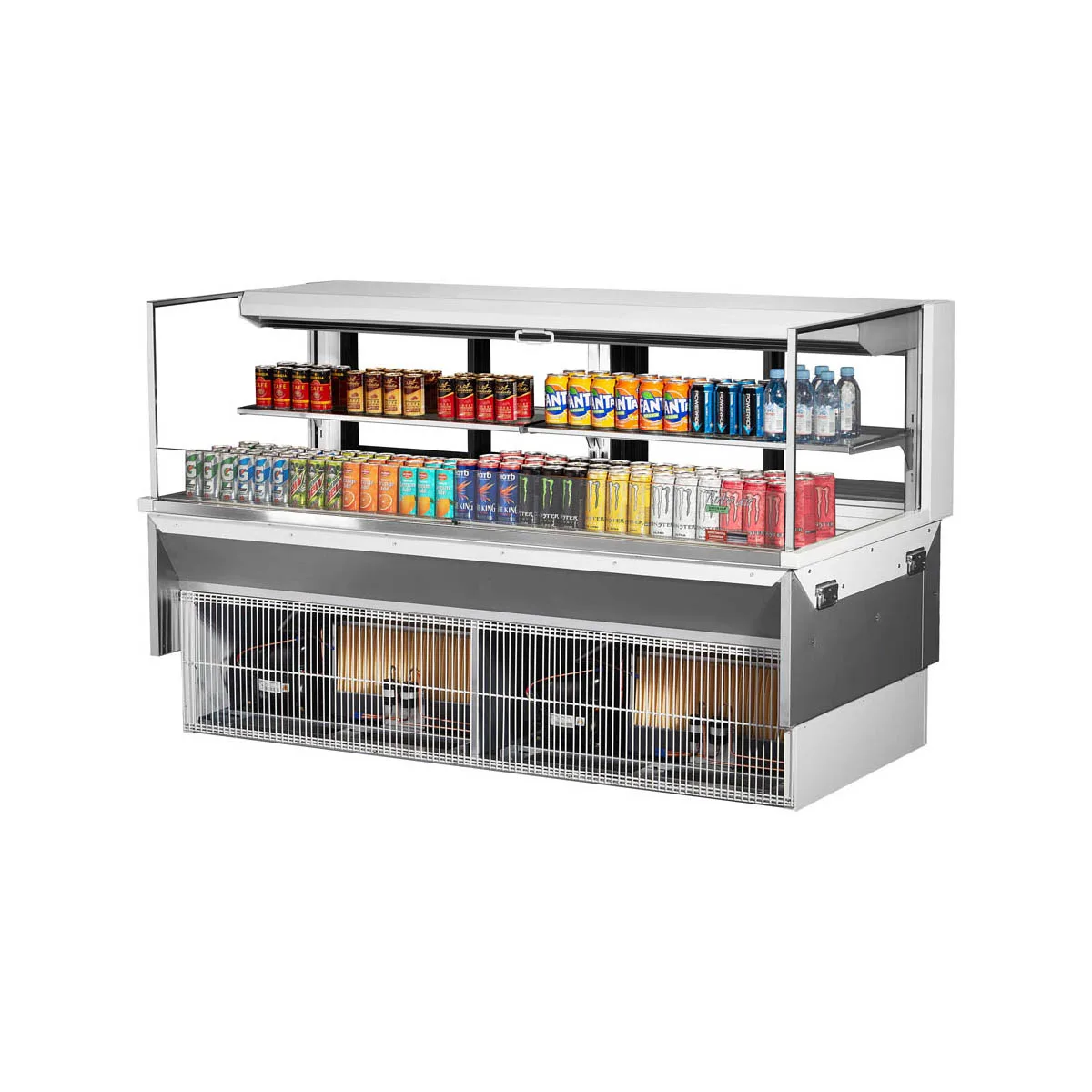 Turbo Air TOM-72L-UFD-W(B)-2SI-N 72" Drop In Open Refrigerated Deli Display Case