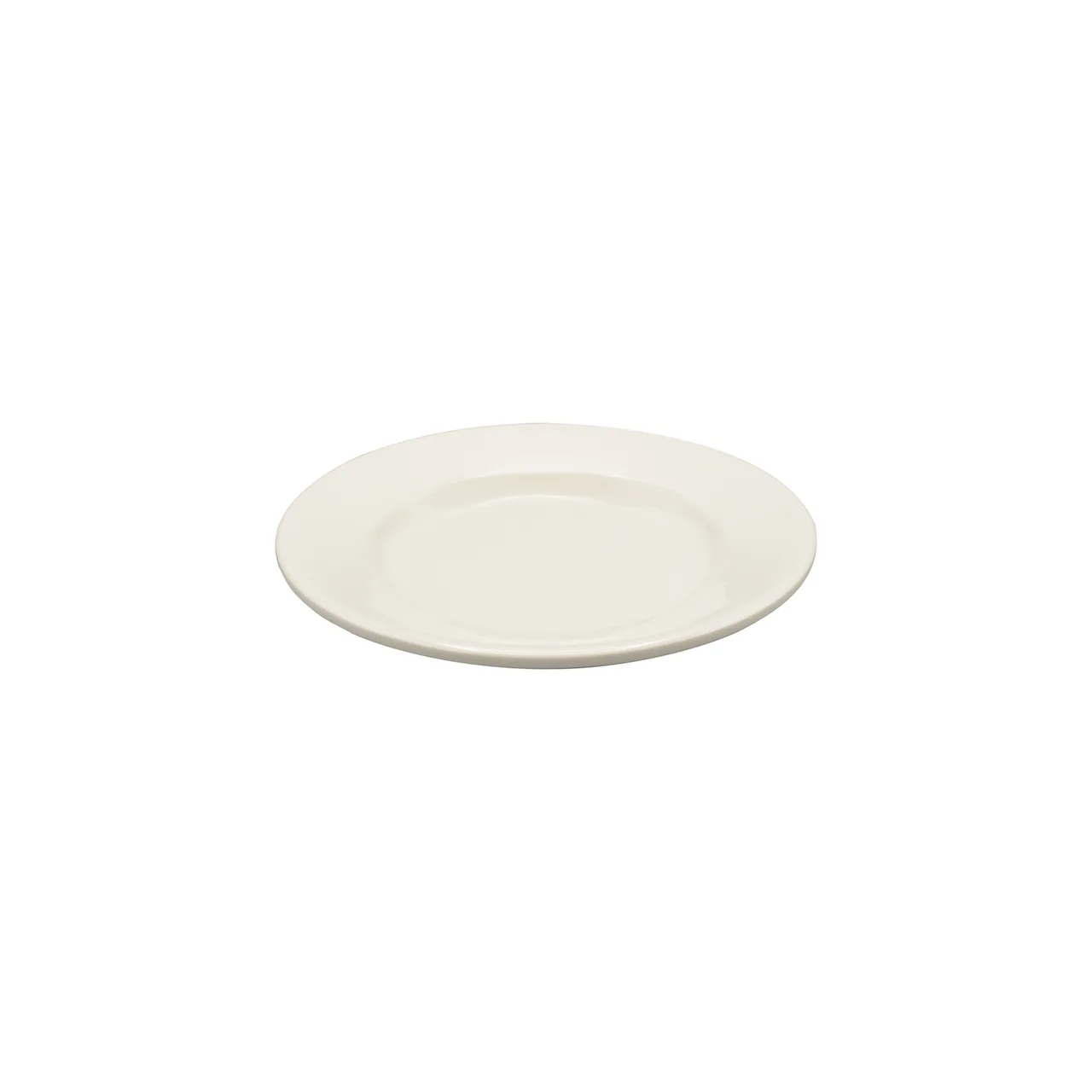CAC China MLDRE-5 Round Plate, 5.5" W x 5.5" D x 0.625" H, Ivory Melamine, Rolled Edge - 1 Dozen