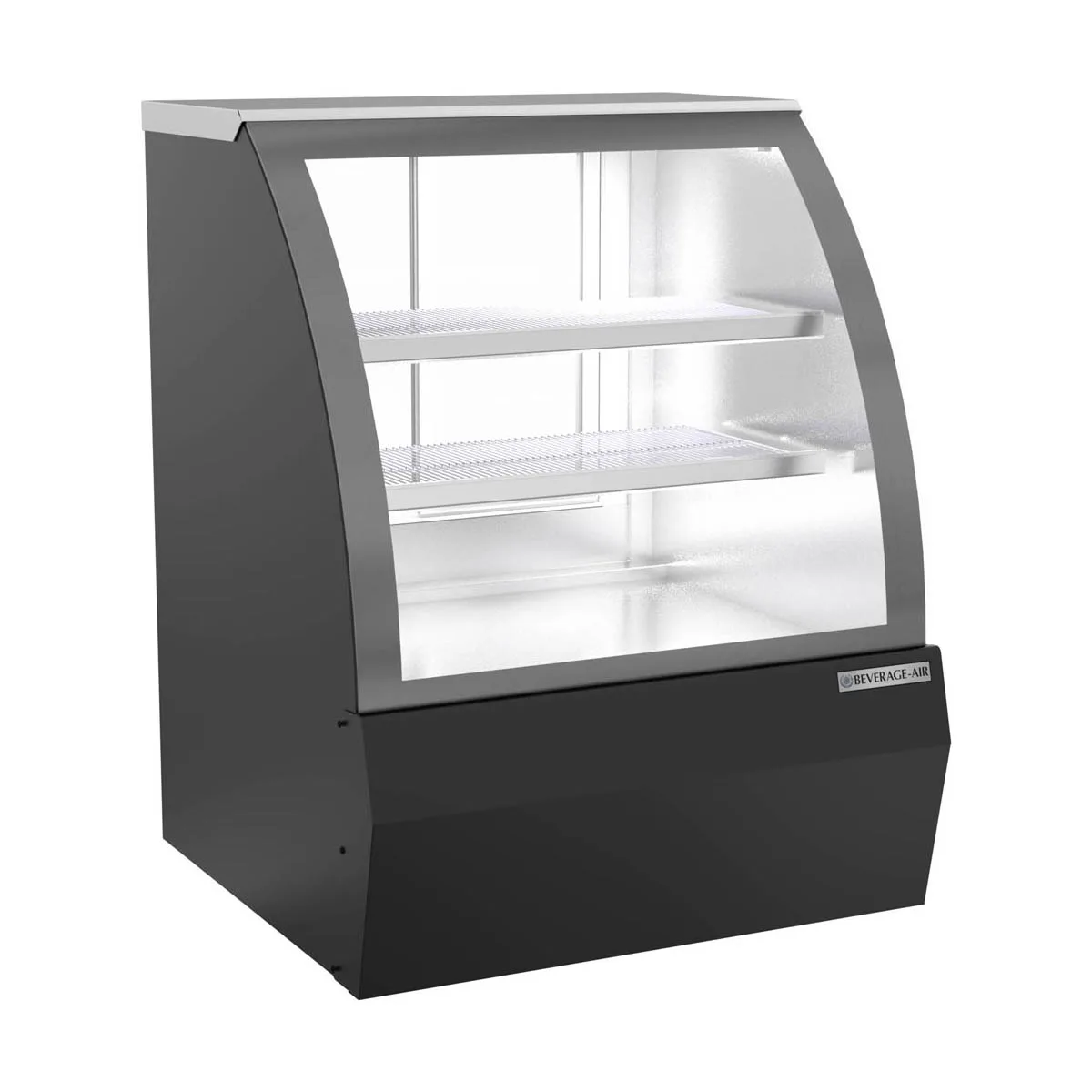 Beverage Air CDR3HC-1-B-D 37 1/4" Curved Glass Black Dry Bakery Display Case,10 cu. ft.