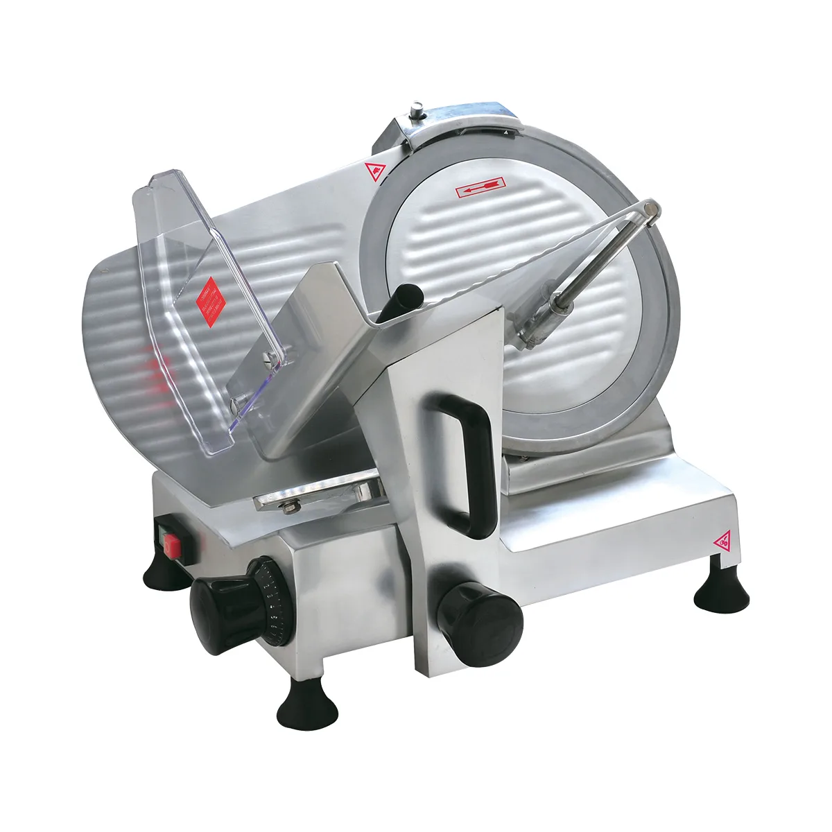 Omcan USA 19068 12" Dia Meat Slicer, Anodized Aluminum Blade, 1/3 HP, 110V, Belt Drive, Gravity Feed, NEMA 5‑15P Cord