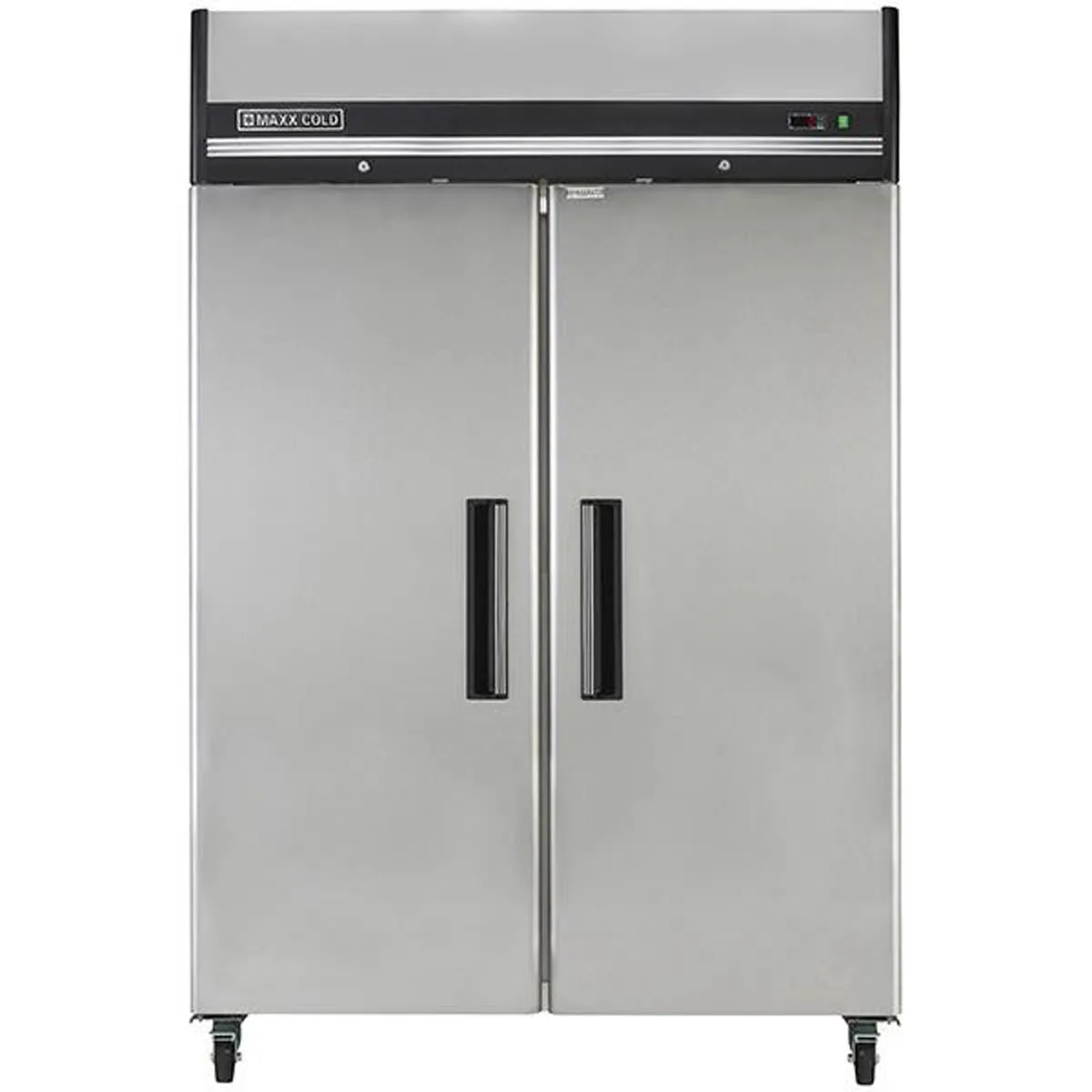 Maxx Cold MXCF-49FDHC 53.90" 2-Section Reach-In Freezer w/ 2 Solid Doors, Top Mount, 49 cu. ft., Stainless Steel