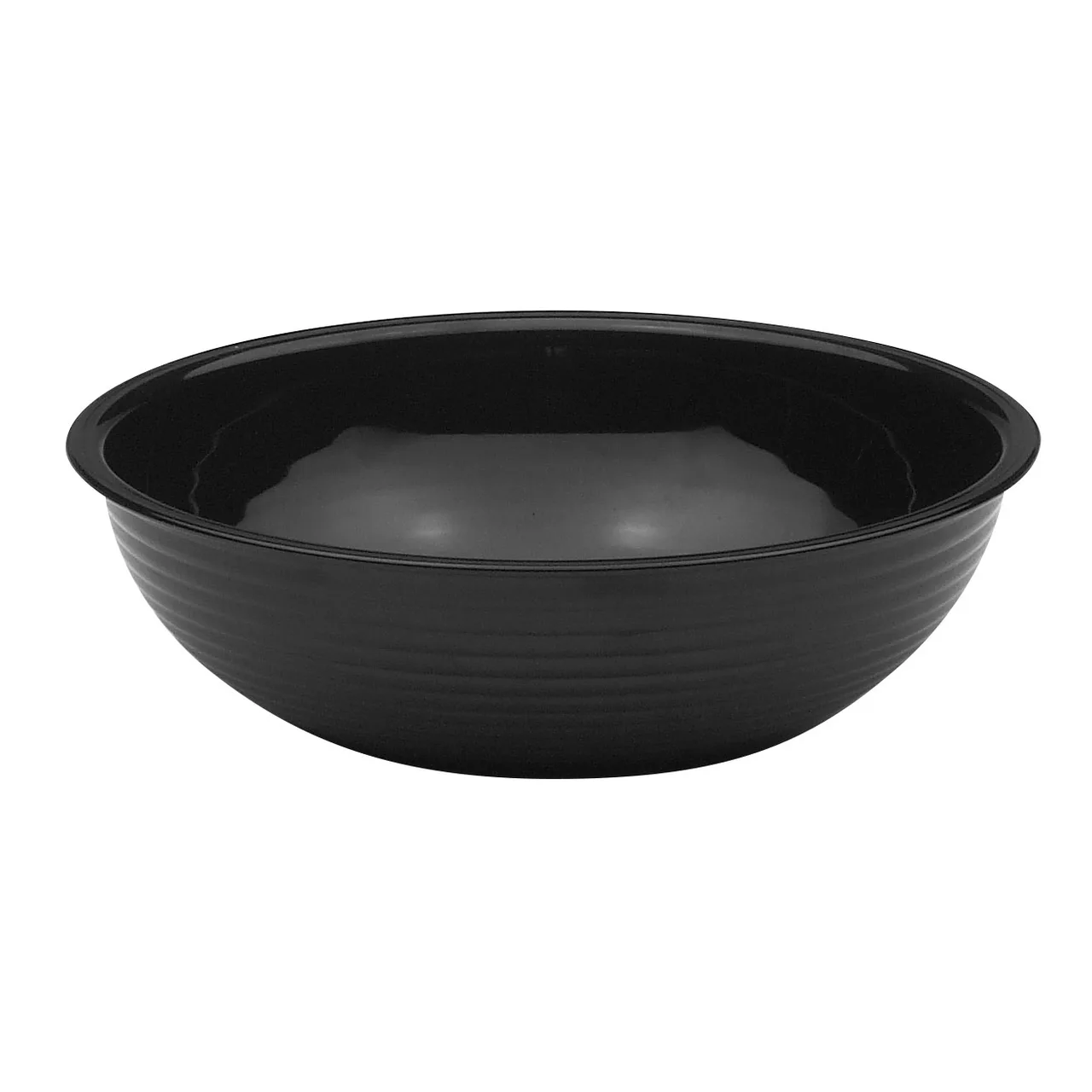 Cambro RSB15CW110 - 11 Quart 15" Round Polycarbonate Bowl, Black, NSF, Dishwasher Safe