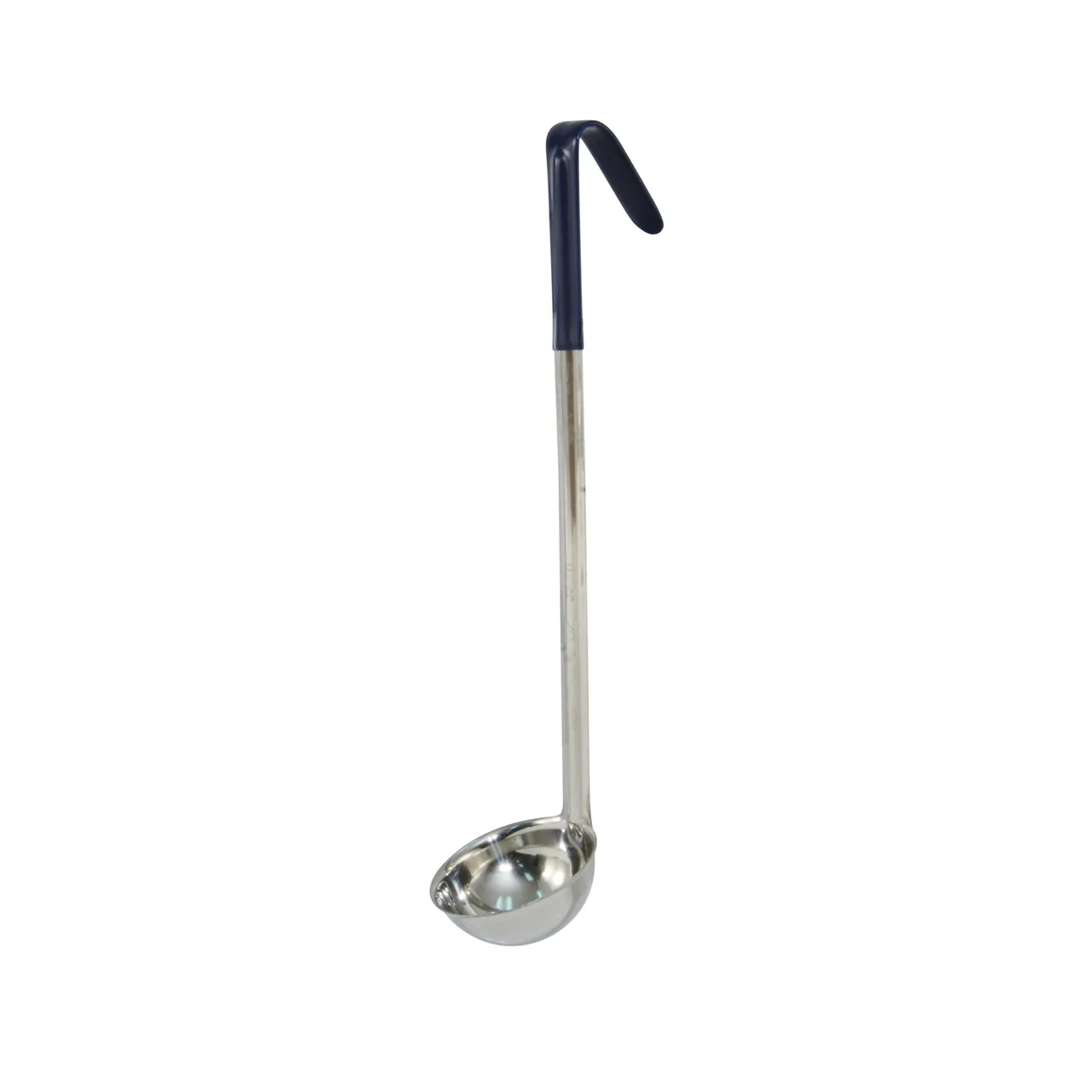 CAC China SSLD-20BL Ladle, 2 oz., 12"L, One-Piece, Blue Handle, Stainless Steel