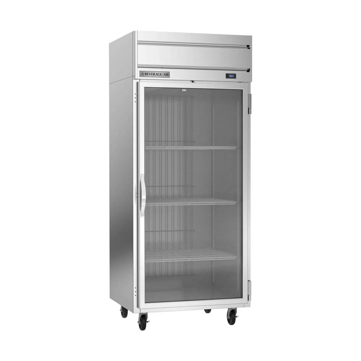 Beverage Air HRP1WHC-1G 35" 1-Section Reach-In Refrigerator w/ Glass Full Door, Top Mounted, 1/4 hp, 31 cu. ft.