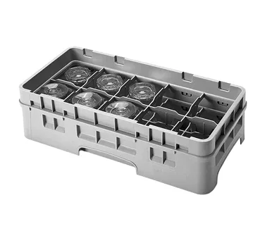 Cambro 10HS318184 Camrack Glass Rack, Half Size, Beige, 10 Compartments, 3-5/8" Height