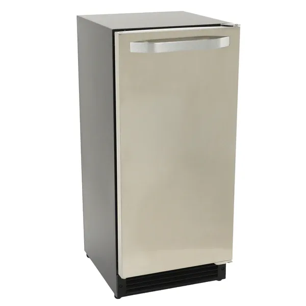 Maxx Ice MIM25C – 15" Ice Maker, 50 lb/24h Crescent Cubes, 50 lb Stainless Bin, Reversible Door