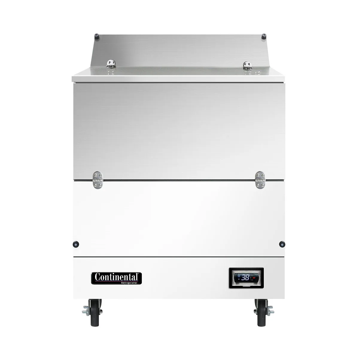 Continental Refrigerator MC3NS 34" Single Sided Milk Cooler, Forced Air, 8 Crates Capacity