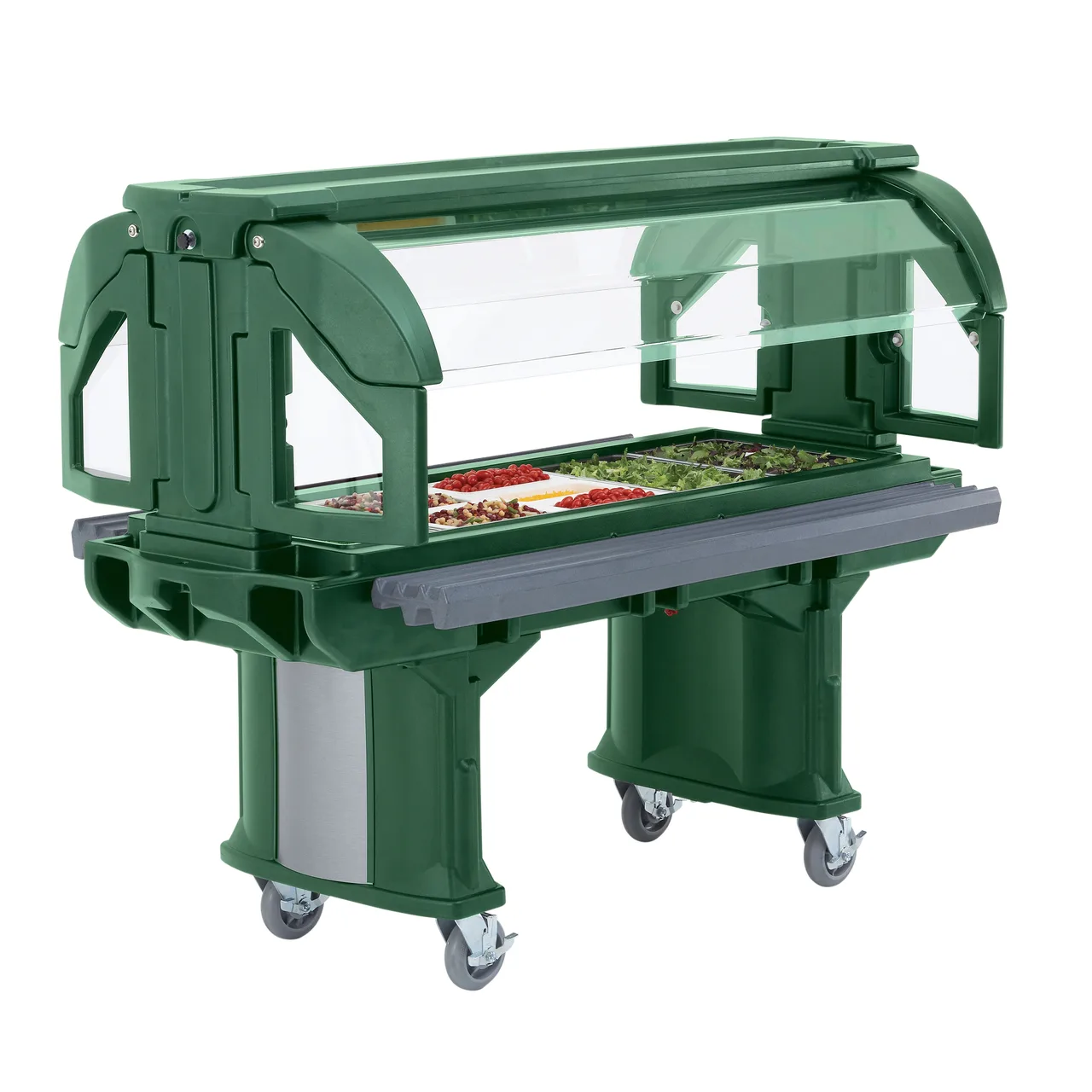 Cambro VBRL5519 Versa Food Bar™ Serving Buffet, Kentucky Green, 5 ft. unit, (4) Pan