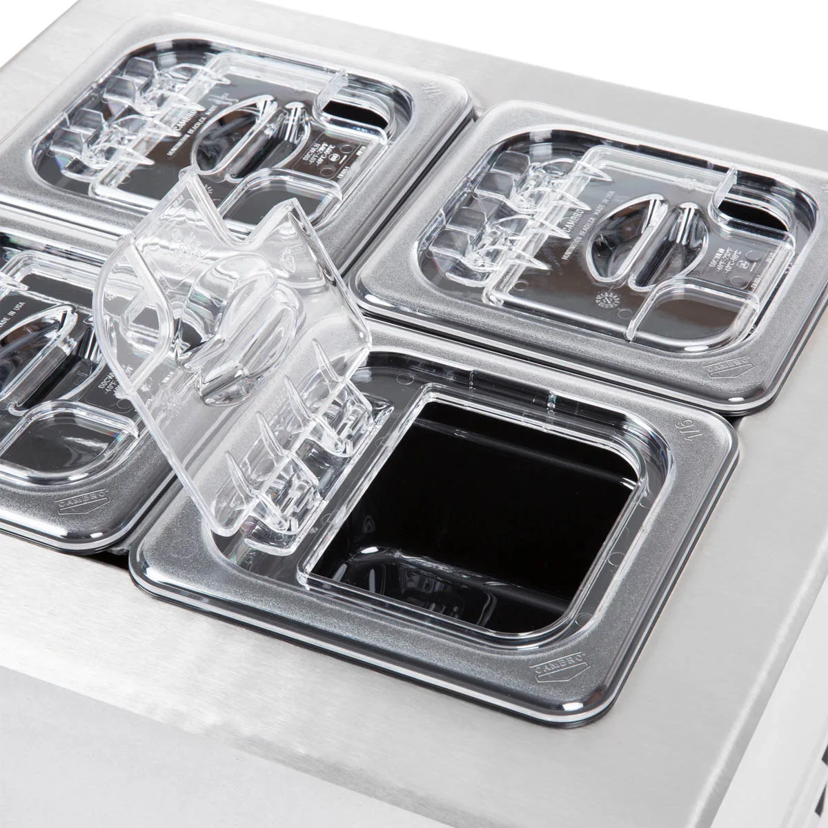 APW Wyott RTR-4DI Drop-In Refrigerated Cold Well, 4 x 1/6 size pans