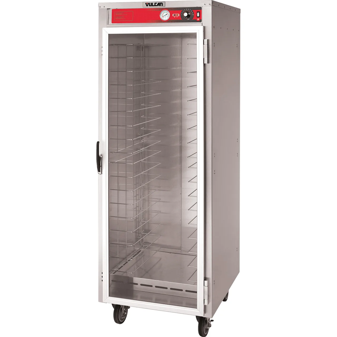 Vulcan VHFA18-1M3PN Heated Holding Cabinet, 1-Section, 1 Glass Door, 18" x 26" (18 pans) or 12" x 20" (32 pans), Stainless Steel, Mobile, 120V 2.0kW