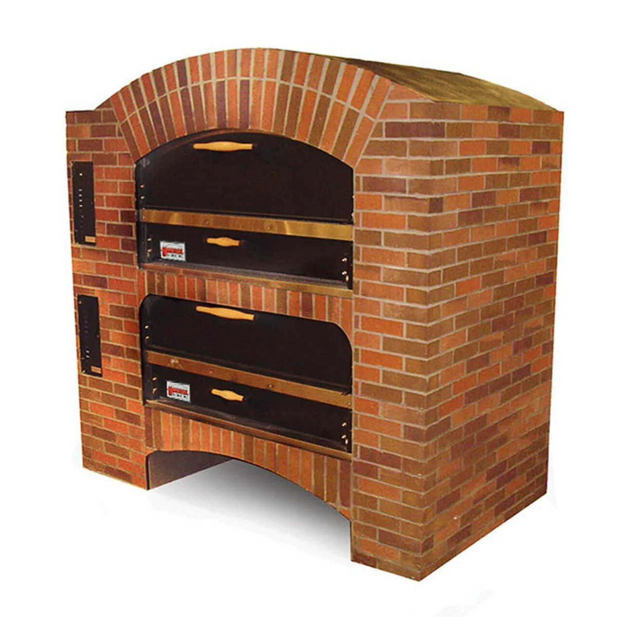 Marsal MB-42 STACKED Brick Lined Gas Double Deck Pizza Oven, Two 36" x 42" Baking Chamber