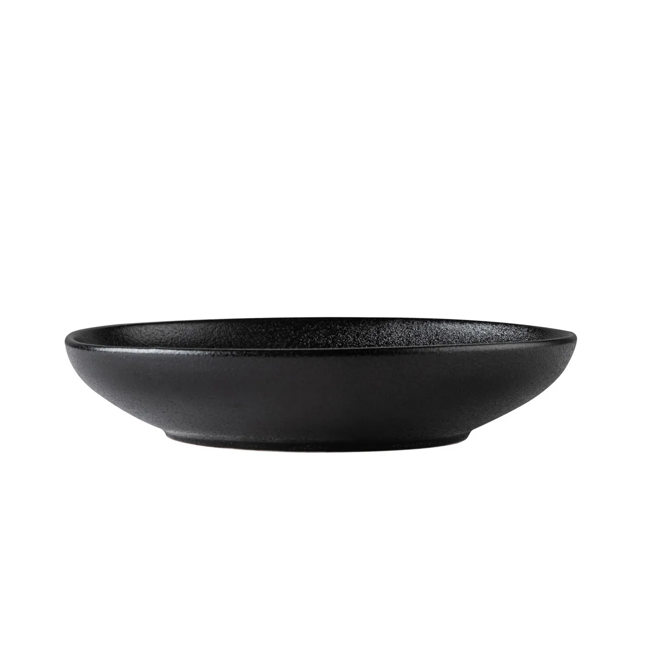CAC China MOT-3-BLK - Morton Pasta Bowl, 8" (25 oz) Round Porcelain, Black Lava Glaze - 1 Dozen