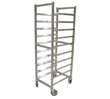 Omcan USA 23833 Stainless Steel Mobile Full Size End Load Pan Rack w/ (10) 18" x 26" Pan Capacity