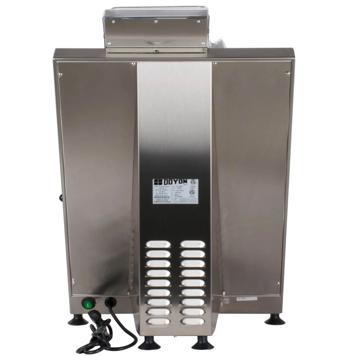 Doyon DL18DP Countertop Double Pass Dough Sheeter, 18" Diagonal Two Rollers, 1/2 Hp