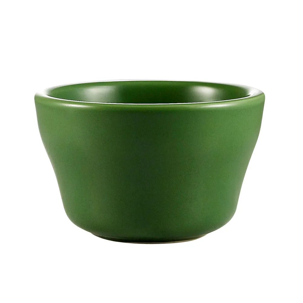 CAC China LV-4-G - 7.25 oz Bouillon Cup, 4" Dia x 2.5" H, Green Ceramic, Dishwasher Safe - 1 Dozen