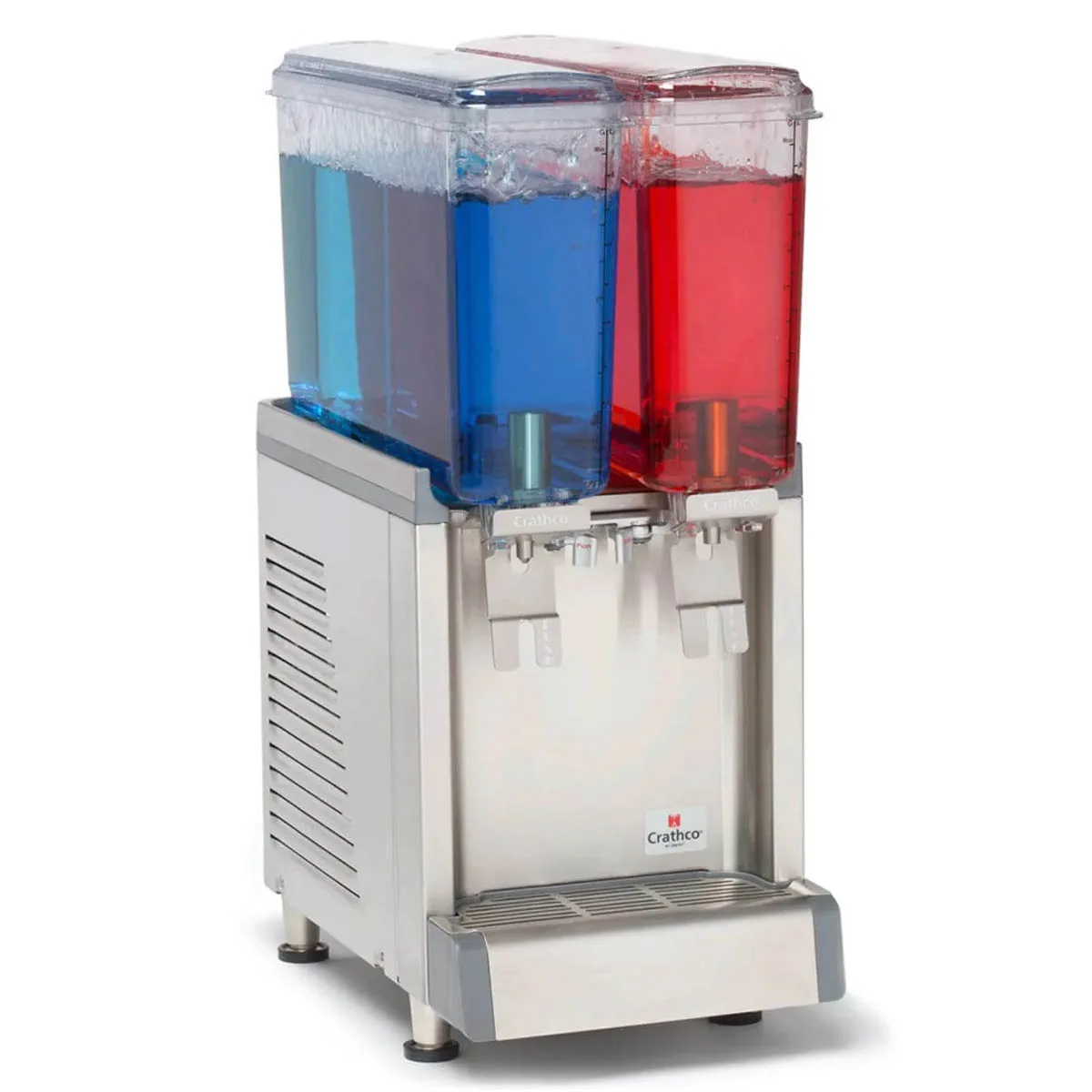 Crathco CS-2E-16-290 (BPA FREE) Beverage Dispenser with 2 Bowls, Agitator - 2.4 Gal (each) - 1/10 Hp