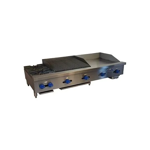 Comstock-Castle FHP72-30-2.5RB 72" Countertop Hotplate/Griddle/Charbroiler Combos, 276.000 BTU