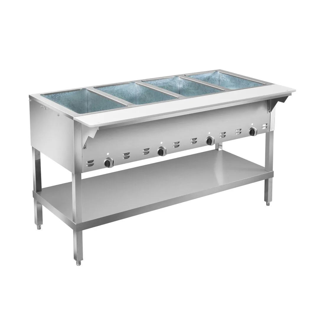 Klinger's Trading HF4H 63" Gas Hot Food Serving Counter, (4) Open Wells