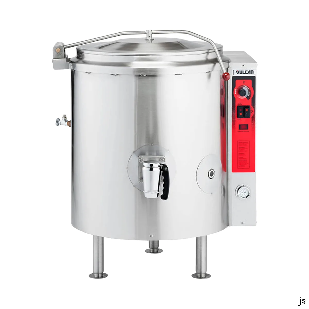 Vulcan K60GL 60 Gallon Floor Stationary 2/3 Steam Jacketed Gas Kettle, 100.000 BTU