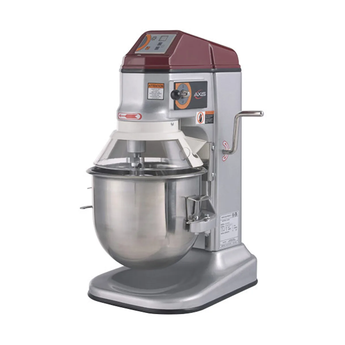 Axis AX-M12 Countertop 12 qt Planetary Mixer with Timer, 3-Speed, 1/2 hp