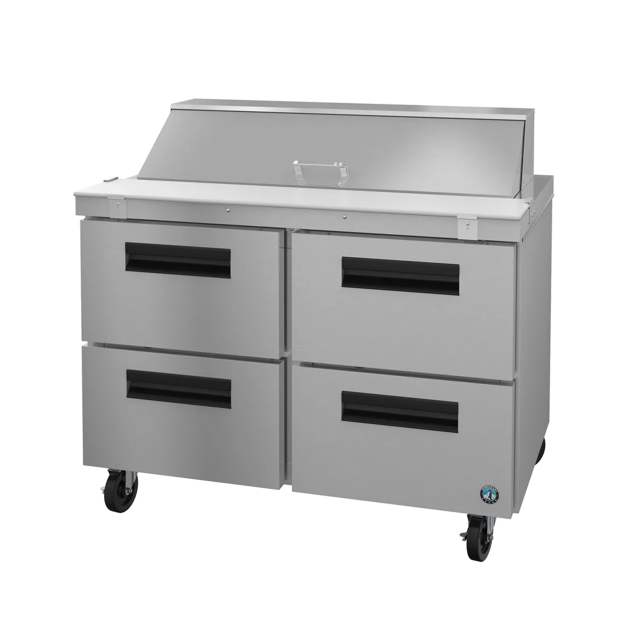 Hoshizaki SR48B-12D4 48" Two Section Sandwich / Salad Prep Table w/ 4 Drawers, 12 Pans