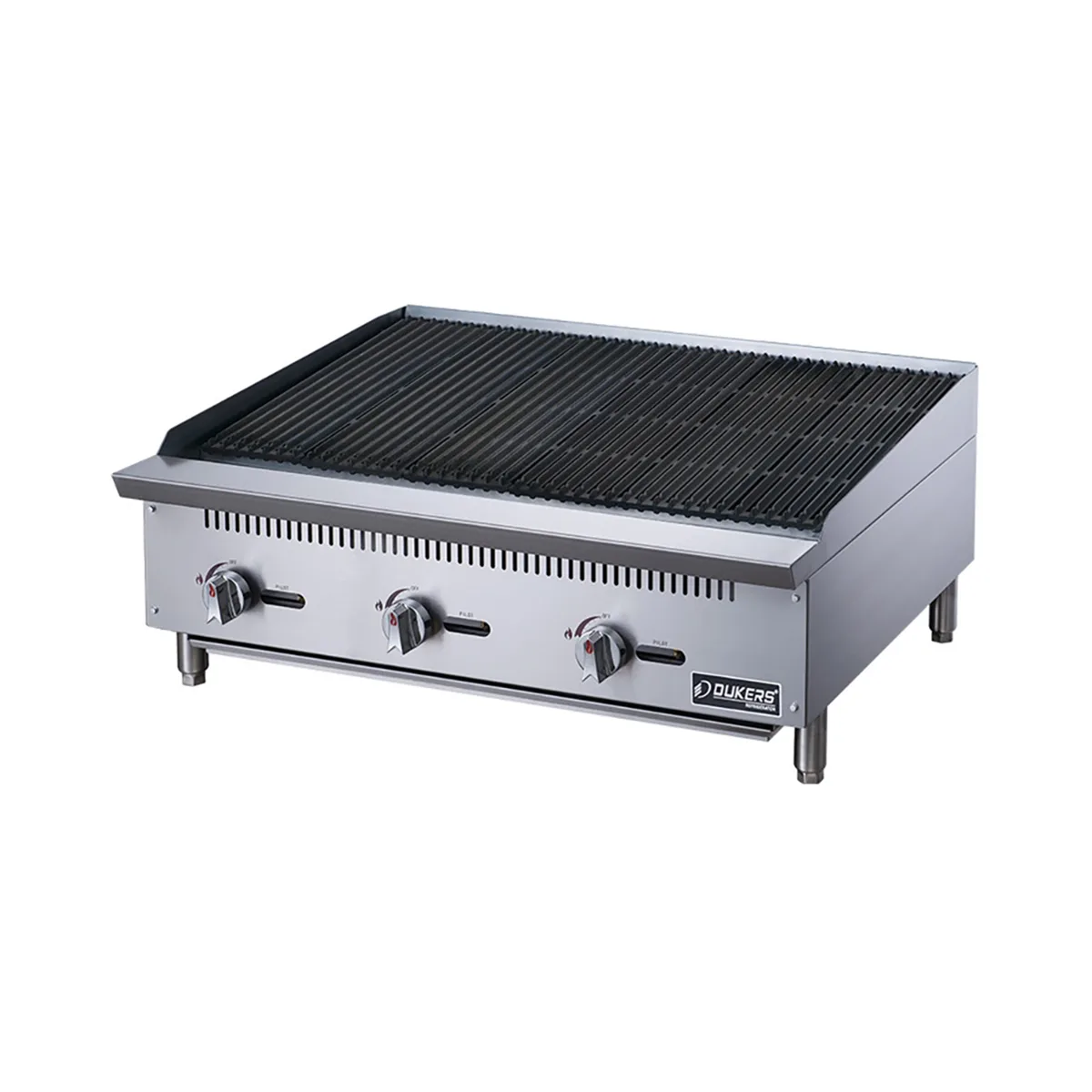 Dukers Appliance Co DCCB36 36" Countertop Gas Radiant Charbroiler, (3) Burners, 105.000 BTU