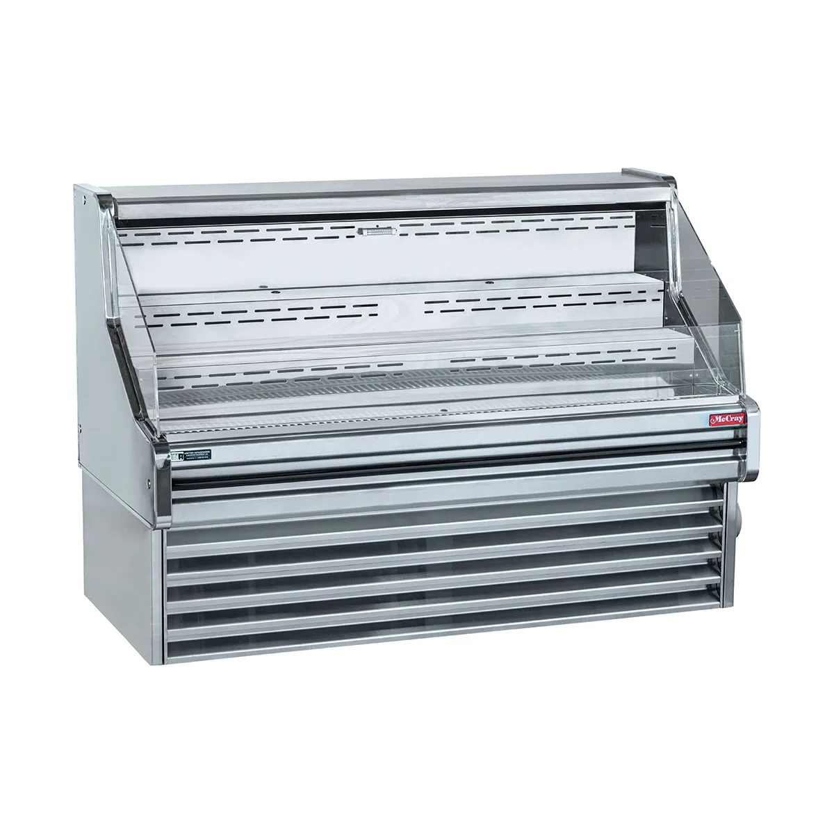 Howard-McCray SC-OS30E-3-S-LED 39" Horizontal Impluse Open Merchandiser, Stainless Steel, Self-Contained