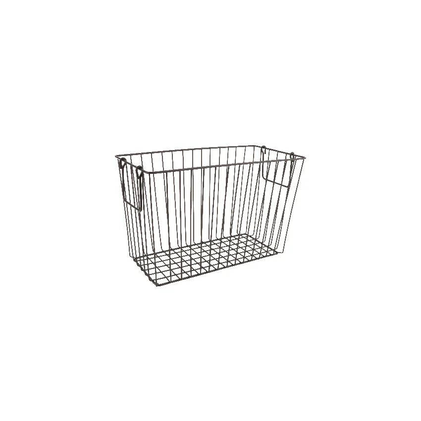 GET WB-313-MG Breeze Basket, 14-1/2" x 7-1/4" x 9-1/4" H, Rectangular Metal Grey Iron, Powder Coated