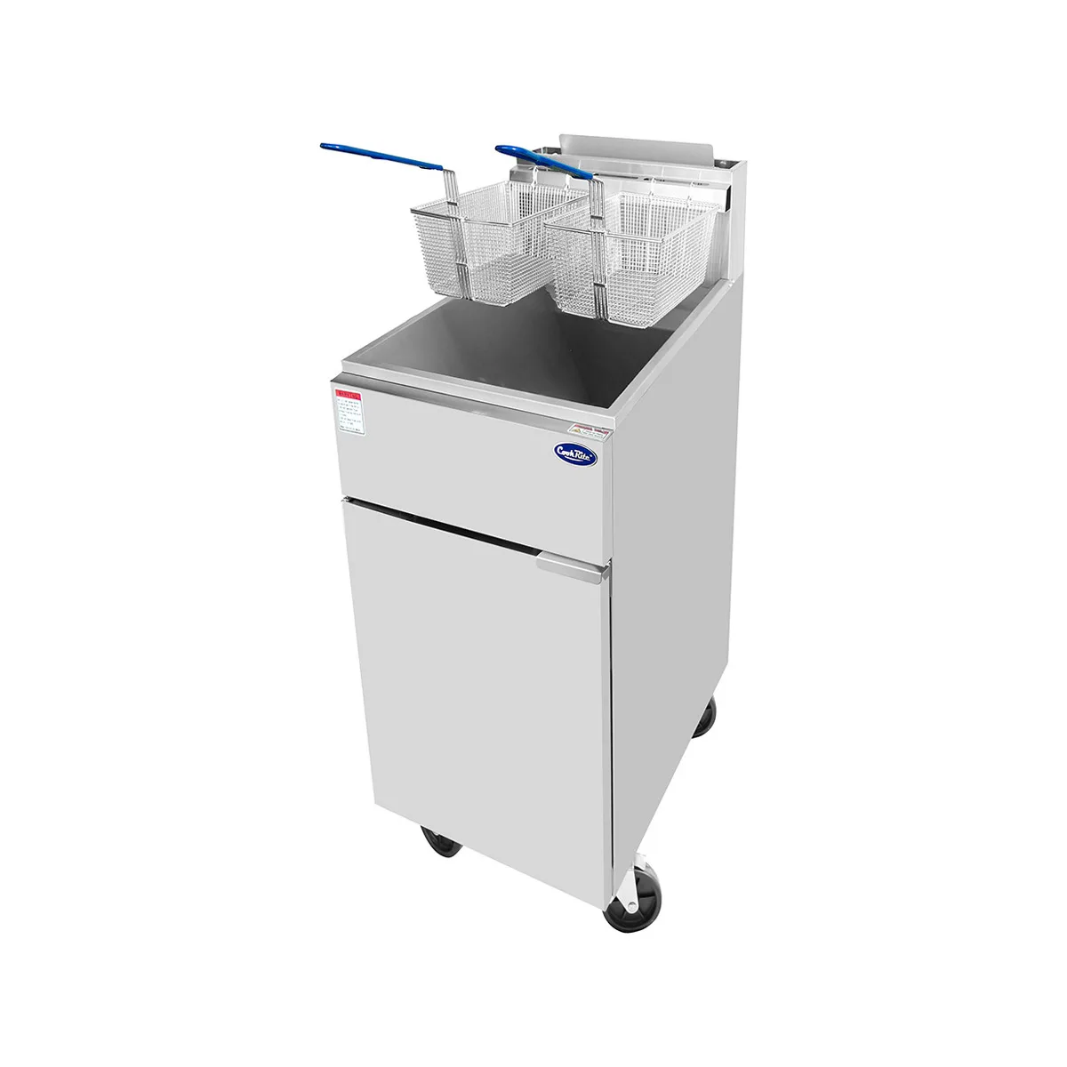 Atosa USA ATFS-40-LP Full Pot Floor Model LP Gas Fryer w/ 40 Lbs, (2) Baskets, 90.000 BTU
