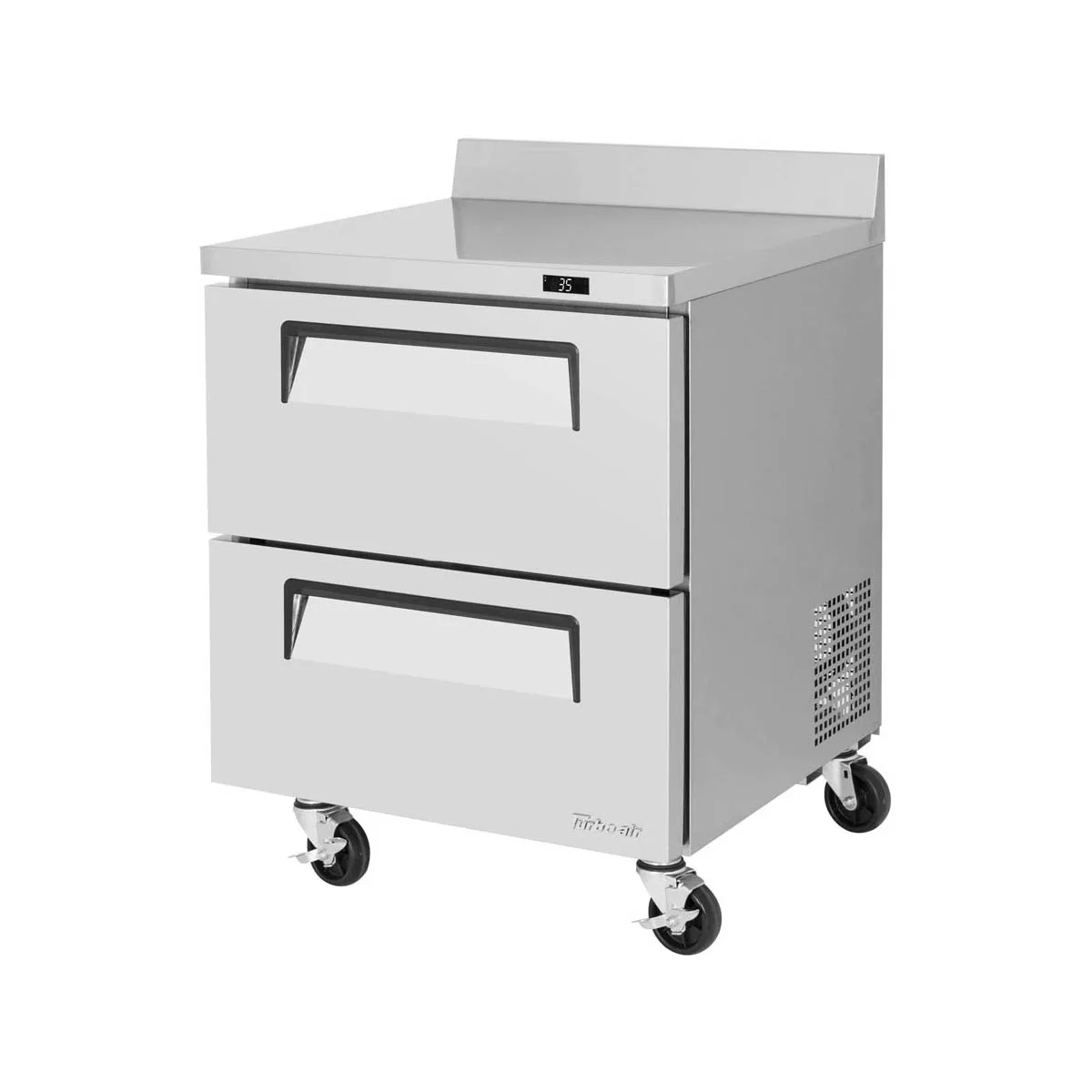 Turbo Air TWR-28SD-D2-N 27" 1-Section Worktop Refrigerator w/ 2 Drawers, 7 cu. ft.