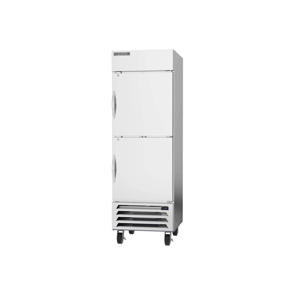 Beverage Air HBR23HC-1-HS, 27" 1-Section Reach-In Refrigerator w/ 2 Solid Half Doors, Bottom Mounted, 1/4 hp, 23 cu. ft.