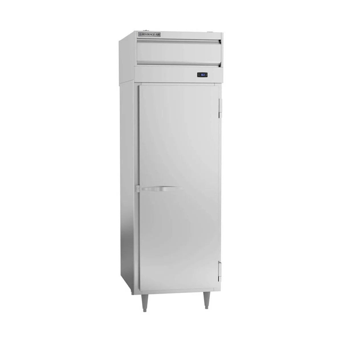Beverage Air PRD1HC-1AS 27" 1-Section Pass-Thru Refrigerator w/ 2 Solid Full Doors, Top Mounted, 23 cu. ft.