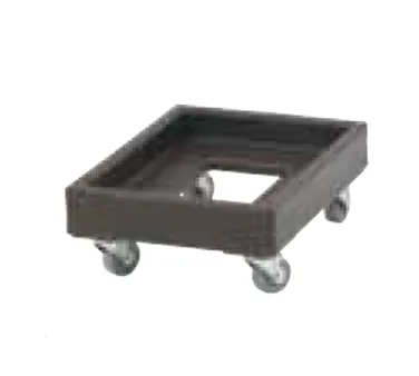Cambro CD1420615 Camdolly Charcoal Gray Milk Crate Dolly with 3" Casters