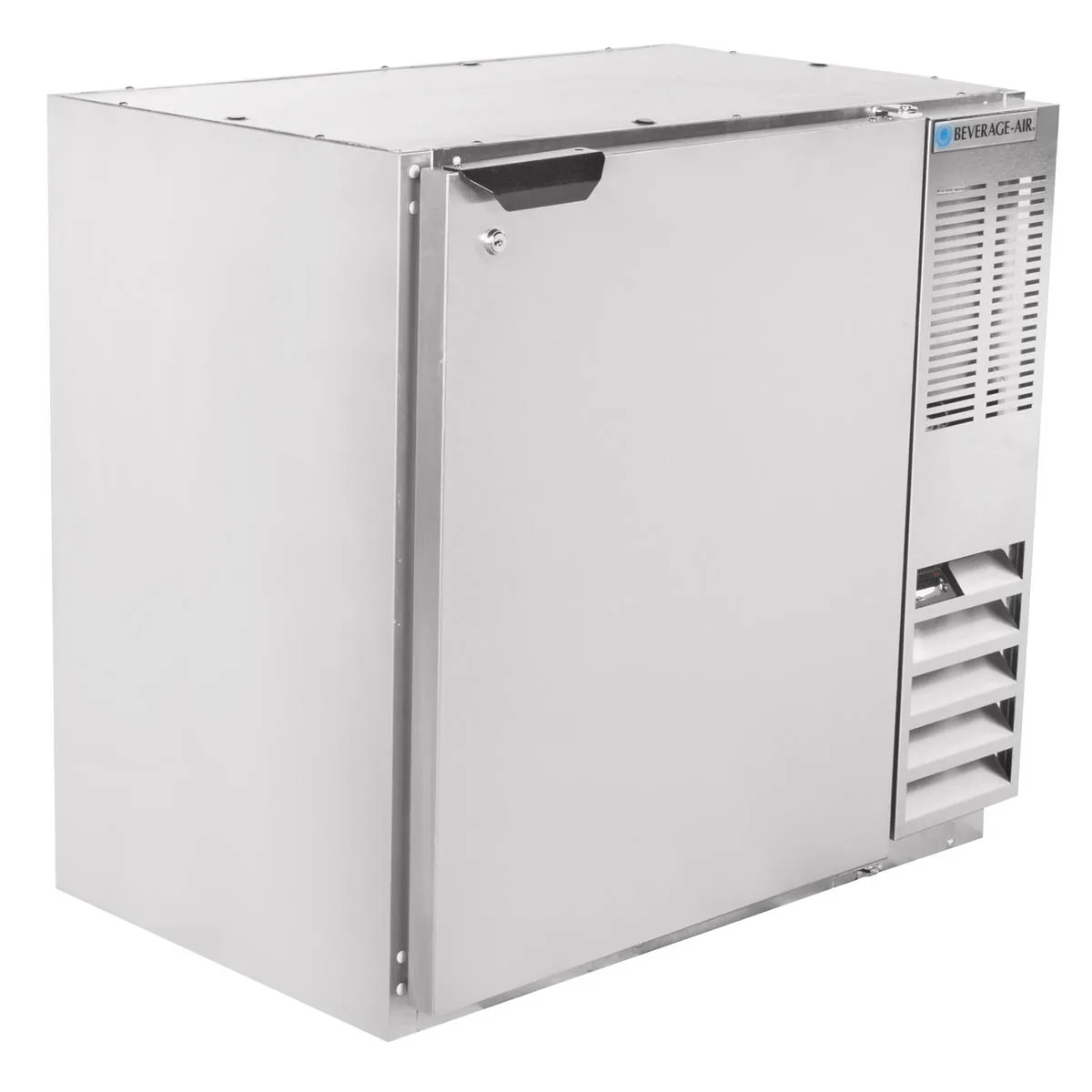 Beverage Air BB36HC-1-S 36" 1 Section Black Back Bar Cooler with Solid Door