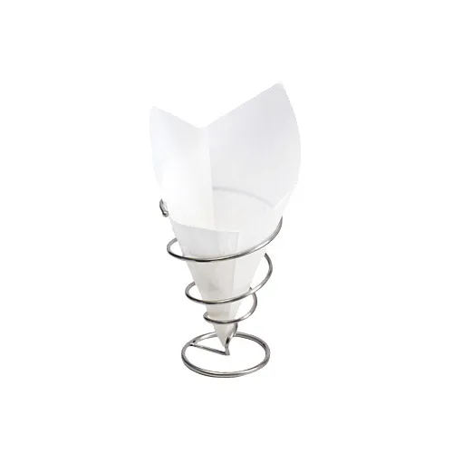 GET 4-T250 Food-Safe Bag/Wire Cone Basket Liner, Double-Open, 7" X 7", Paper