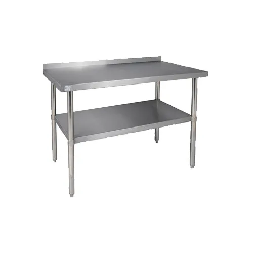 Klinger's Trading BSG3018 18" Open Base Work Table with Undershelf / Upturn - 18 Gauge Top