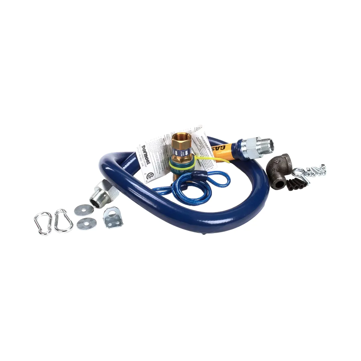 Dormont 1675BPQR48 SnapFast 48" Gas Connector Kit w/ Restraining Cable, 3/4" Diameter