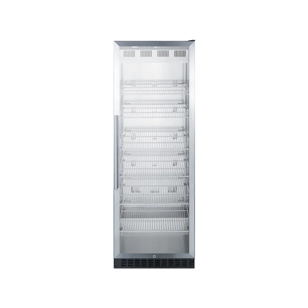 Summit SCR1401 24" Beverage Center w/ Right Hinged Glass Door, Black Exterior, 12.6 cu.ft