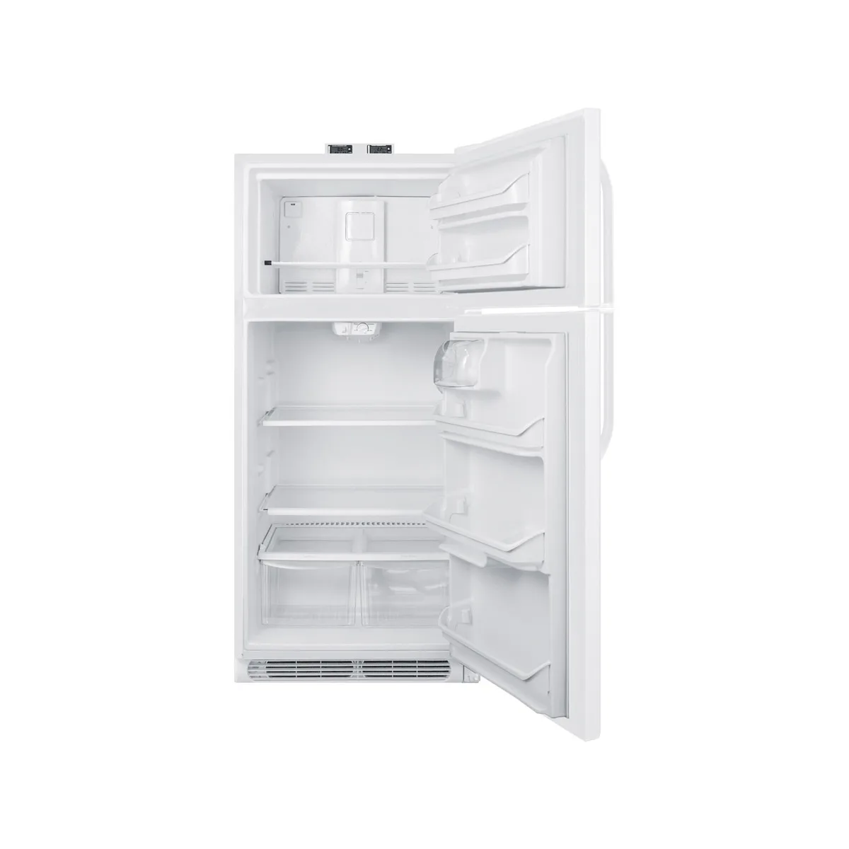 Summit BKRF18W 30" Break Room Refrigerator-Freezer in White, Reversible Door, 18 cu. ft.